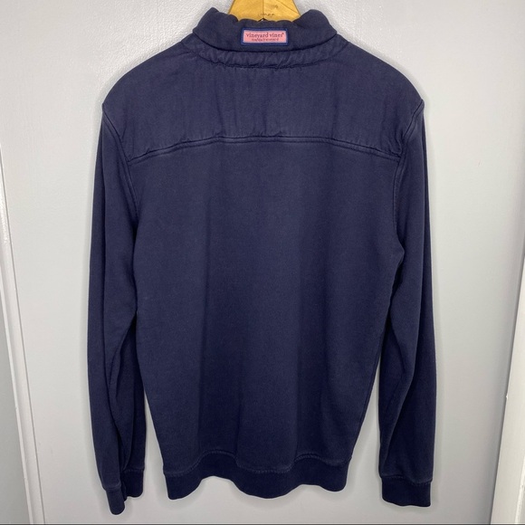 VINEYARD VINES Navy Blue Shep Shirt Quarter Zip Sweatshirt - Picture 4 of 4